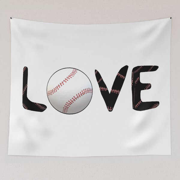 Artikelvorschau, Baseball-Liebe für Baseball-Fans (schwarze Buchstaben) entworfen und verkauft von ArtByLM.