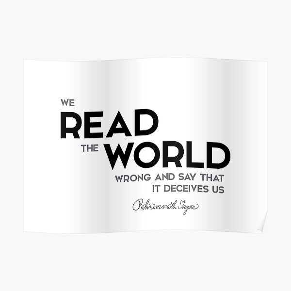 read the world - rabindranath tagore Poster