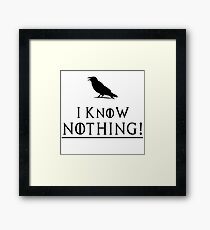 I know nothing! Framed Print