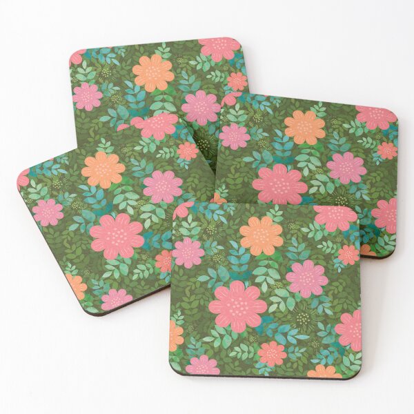 Item preview, Gelati Flowers on a Curly Leafy Bed designed and sold by PaisleyMcNoodle.