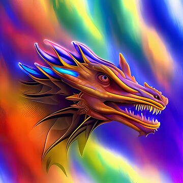 Artwork thumbnail, Aurora Borealis Rainbow Dragon by dragynrain