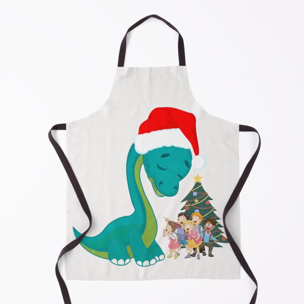 Item preview, Cute Dinosaur wearing Santa Hat with Chidlren Sticker - dino with white background designed and sold by FlippinTurtles.