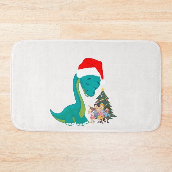 Item preview,  Cute Dinosaur wearing Santa Hat  with Chidlren Sticker - dino with white background designed and sold by FlippinTurtles.