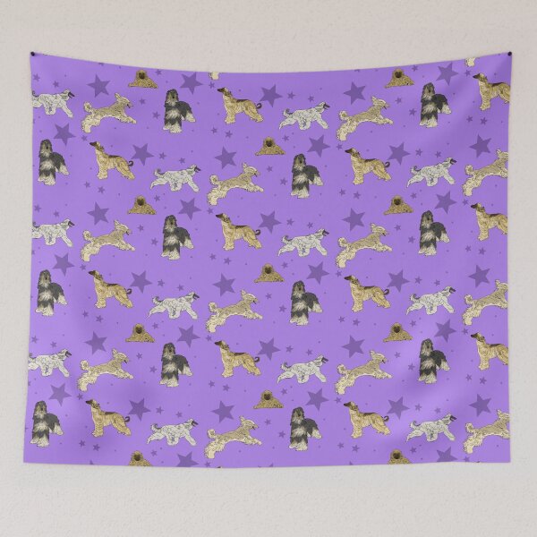 Item preview, Afghan Hounds Stars Purple designed and sold by Ashley Gagnon.