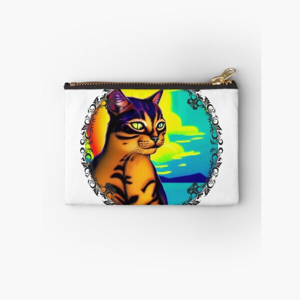Item preview, Cat looking at a sunset-created using AI designed and sold by LadyRebelFL.