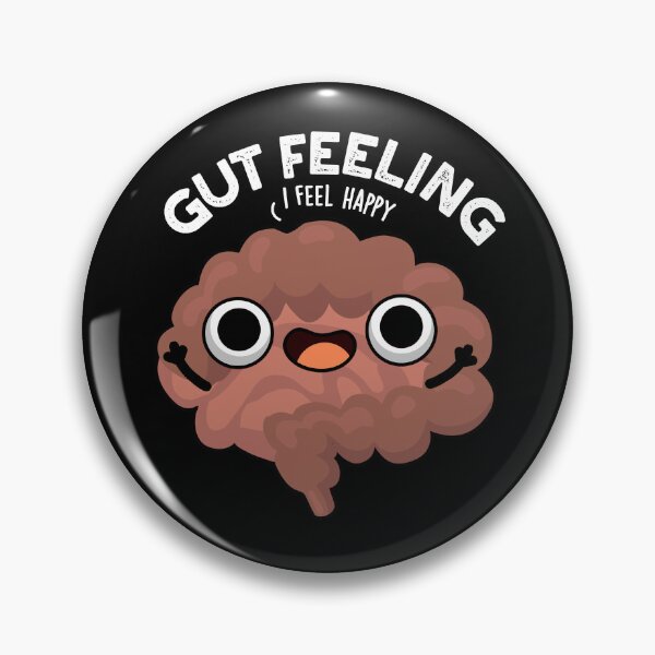 Item preview, Gut Feeling Funny Anatomy Intestine Puns (Dark BG) designed and sold by punnybone.