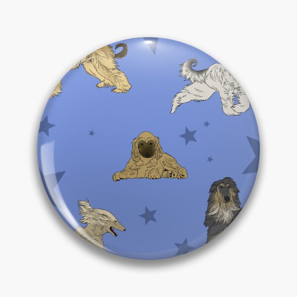 Item preview, Afghan Hounds Stars Blue designed and sold by Ashley Gagnon.