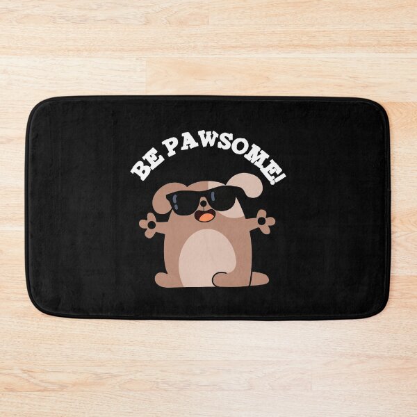 Item preview, Be Pawsome Funny Awesome Dog Puns (Dark BG) designed and sold by punnybone.