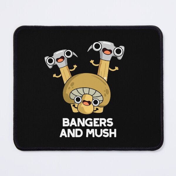 Item preview, Bangers And Mush Funny English Food Puns (Dark BG) designed and sold by punnybone.