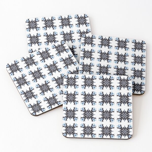 Item preview, Dark Snowflake Pattern | Tile Mosaic designed and sold by AyfuDesigns.