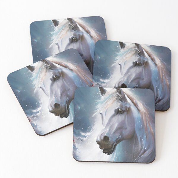 Item preview, Abstract White Horse Art designed and sold by CazmosDesigns.