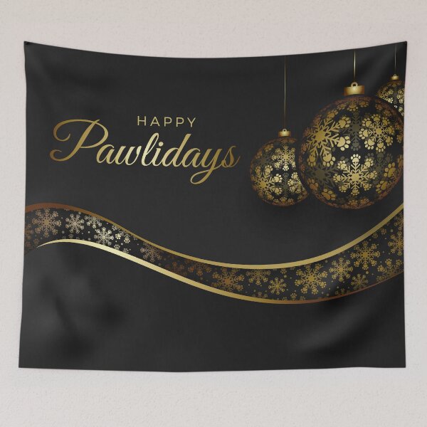 Item preview, Happy pawlidays with paw print snowflakes  designed and sold by sashica.