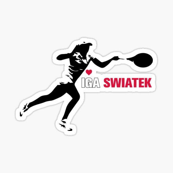 "IGA SWIATEK" Sticker for Sale by MrQuidam | Redbubble