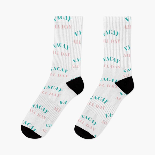 Item preview, Vacay All Day. Fun Design For Those Looking Forward To Summer Vacations. Green and Pink designed and sold by That Cheeky Tee.