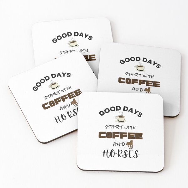 Item preview, Good days start with coffee and horses designed and sold by BarbiePearl.
