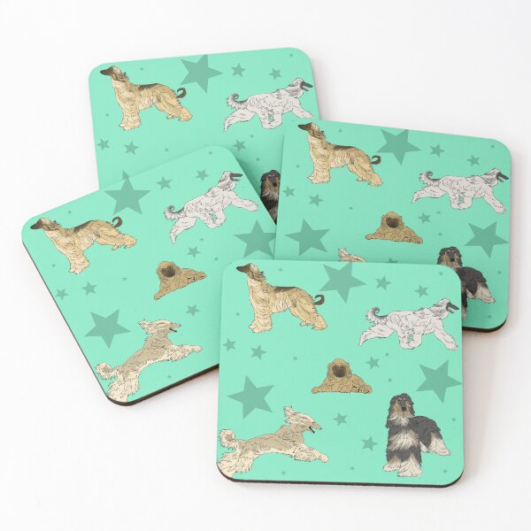 Item preview, Afghan Hounds Stars Seafoam designed and sold by Ashley Gagnon.
