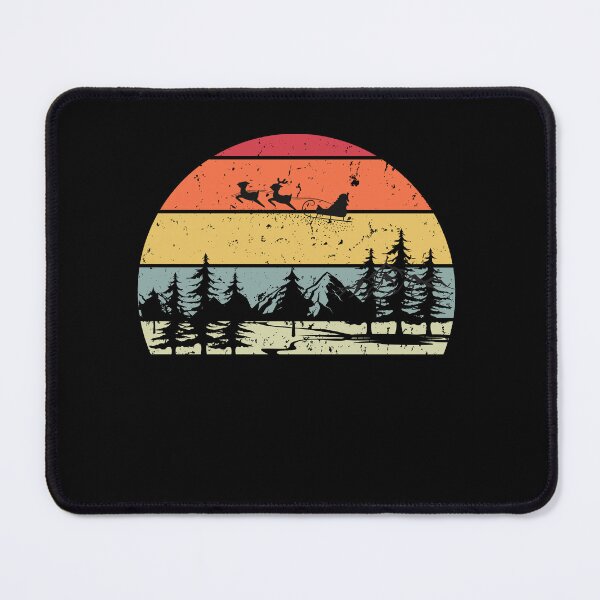 Item preview, Retro sunset Santa Claus forest designed and sold by R2Dsign.
