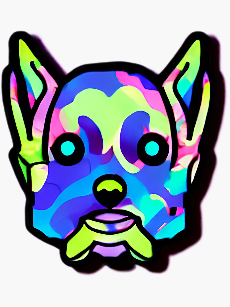"Painted Dog Face" Sticker for Sale by nanoSysAdvanced Redbubble