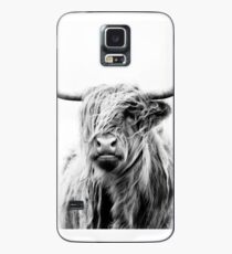 portrait of a highland cow (landscape format) Case/Skin for Samsung Galaxy