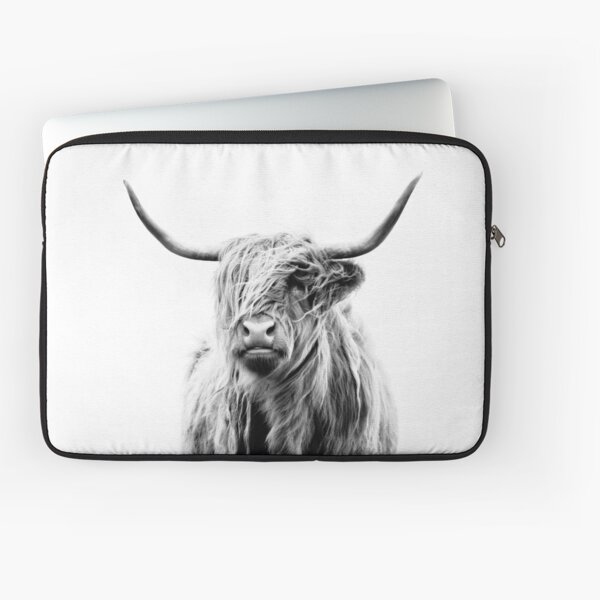 portrait of a highland cow (landscape format) Laptop Sleeve