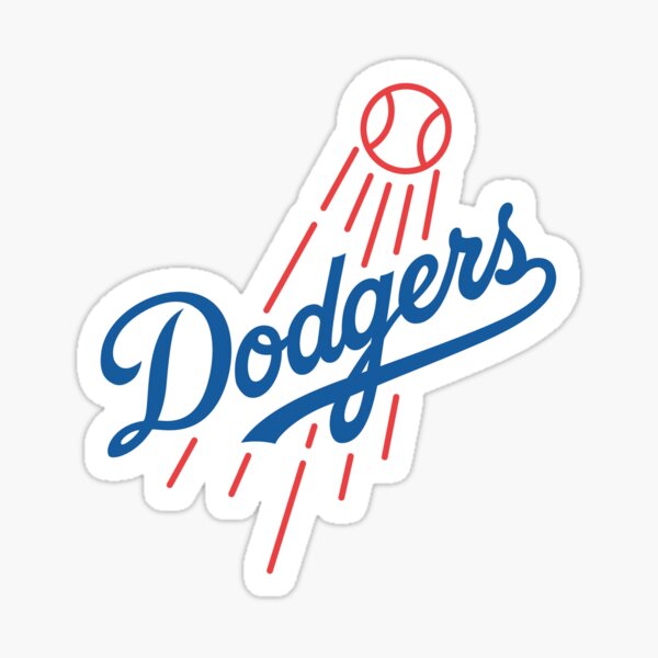 Los Angeles Dodgers logo stickers seamless pattern Sticker