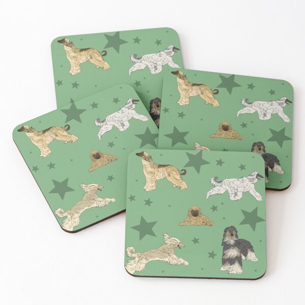 Item preview, Afghan Hounds Stars Sage designed and sold by Ashley Gagnon.