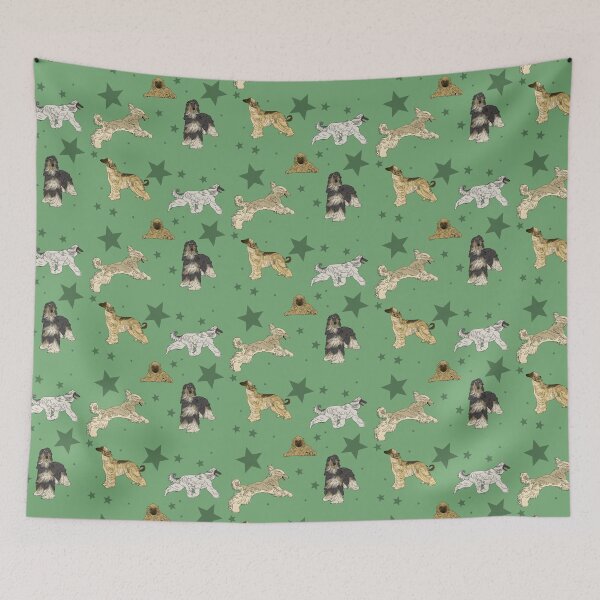 Item preview, Afghan Hounds Stars Sage designed and sold by Ashley Gagnon.