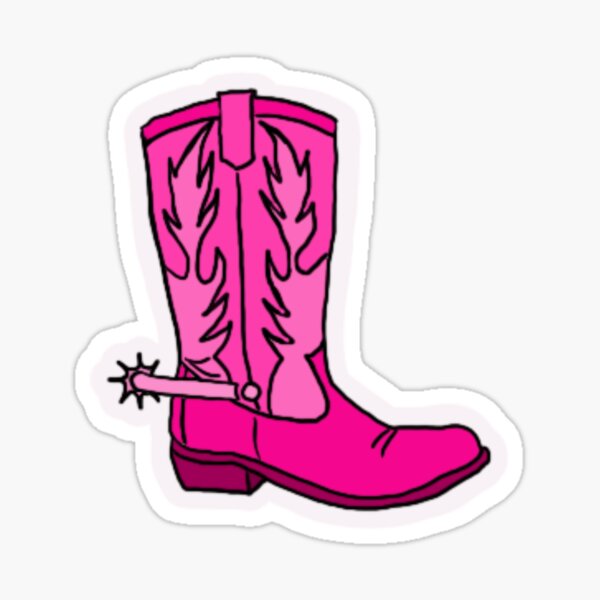 “Pink Cowgirl boot” Sticker for Sale by maggiejane803 | Redbubble