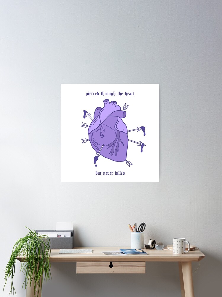 Pierced Through The Heart Poster for Sale by shelby jo