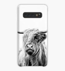 portrait of a highland cow Hülle & Klebefolie für Samsung Galaxy