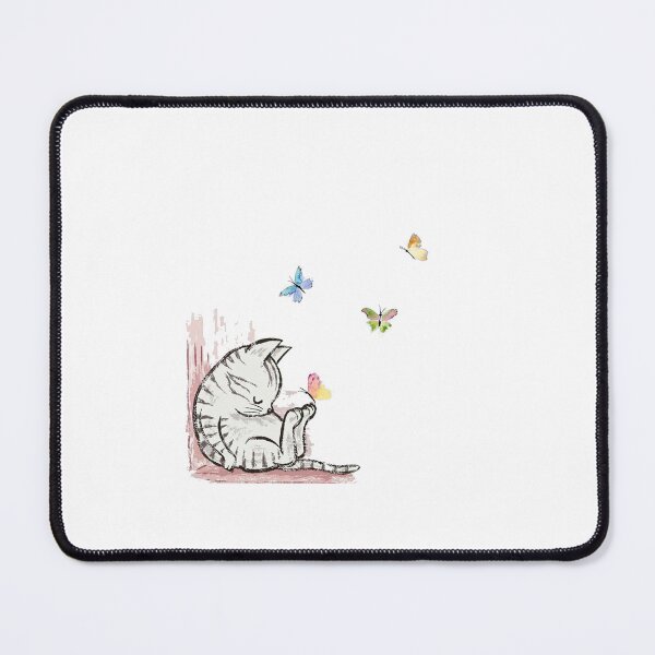 Item preview, Lovely Cat Sleep with Butterfly designed and sold by Pixel4Art.