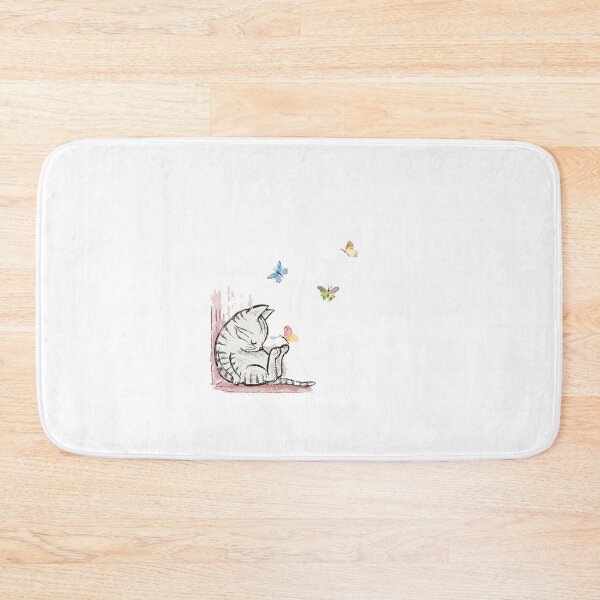 Item preview, Lovely Cat Sleep with Butterfly designed and sold by Pixel4Art.