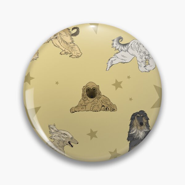 Item preview, Afghan Hounds Stars Yellow designed and sold by Ashley Gagnon.