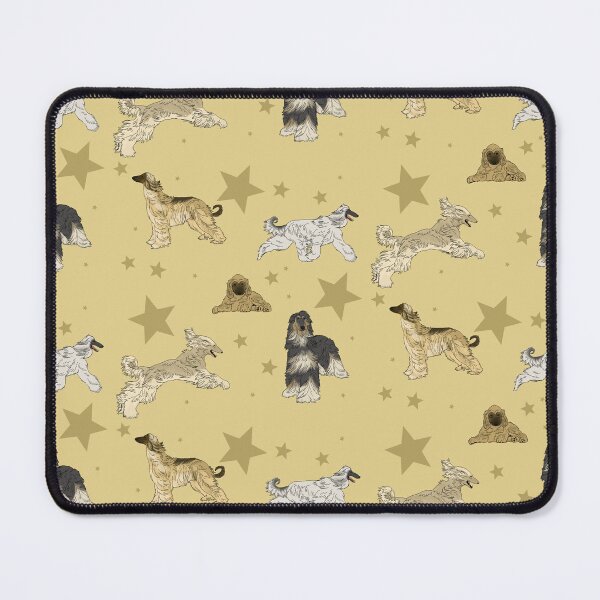 Item preview, Afghan Hounds Stars Yellow designed and sold by Ashley Gagnon.