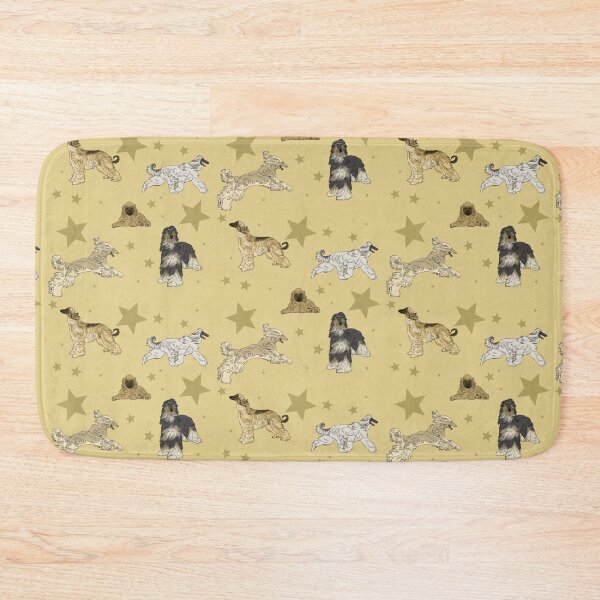 Item preview, Afghan Hounds Stars Yellow designed and sold by Ashley Gagnon.