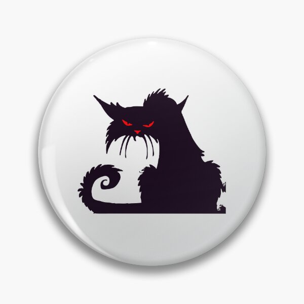 Item preview, Scary Black Cat with Red Eyes designed and sold by Pixel4Art.