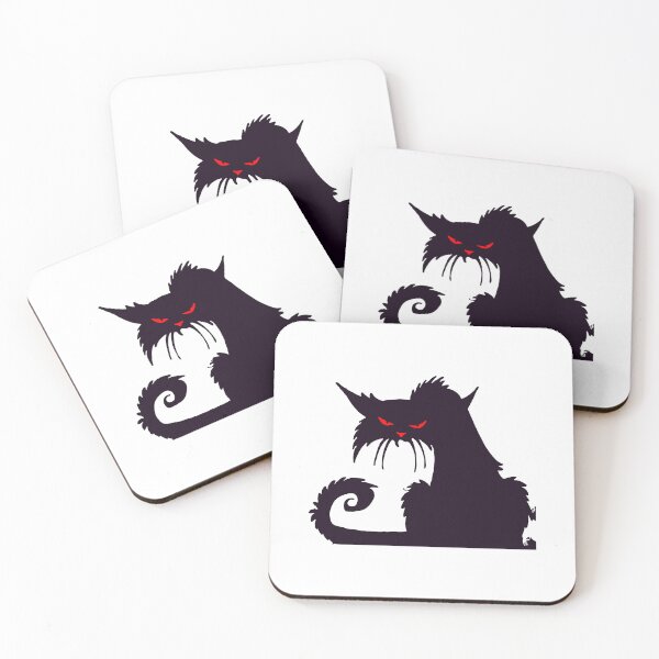 Item preview, Scary Black Cat with Red Eyes designed and sold by Pixel4Art.
