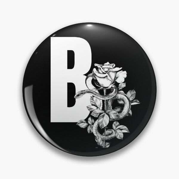 Artikelvorschau, B Botanisches Monogramm. Blumenbuchstabe der Pfingstrose entworfen und verkauft von Emotionsy.