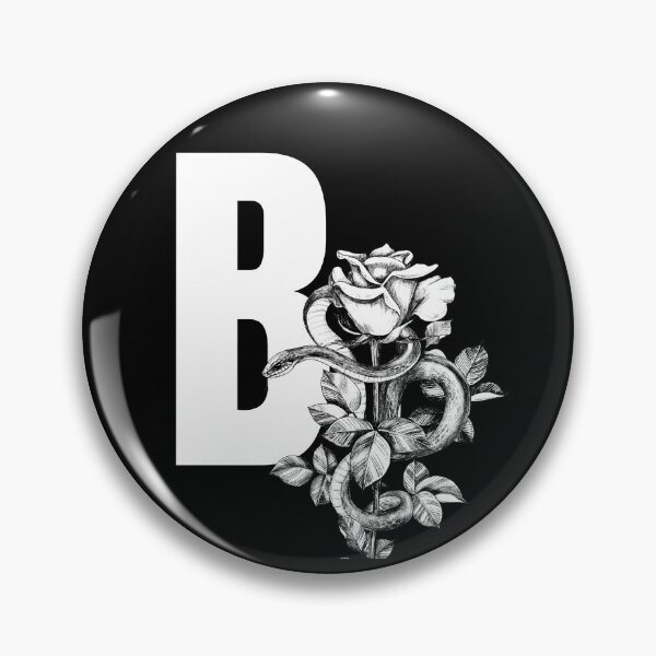 Artikelvorschau, B Botanisches Monogramm. Blumenbuchstabe der Pfingstrose entworfen und verkauft von Emotionsy.