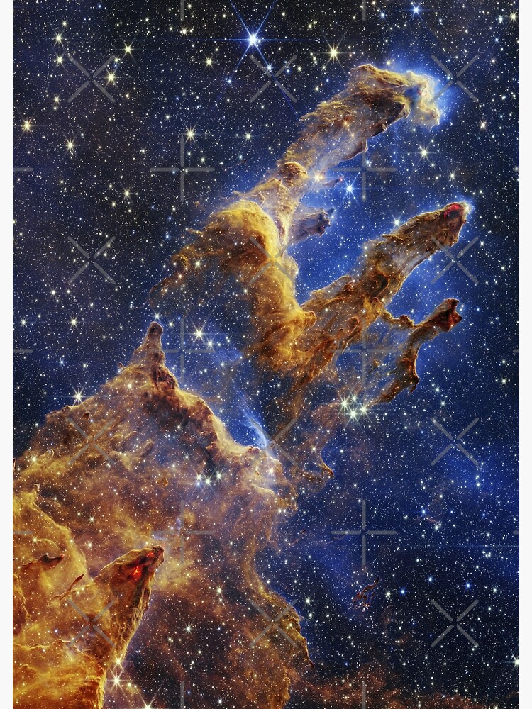 "JWST Pillars of Creation, 2022 (James b/JWST) — space poster (no
