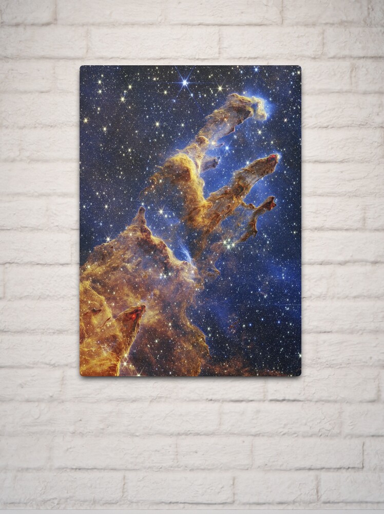 Thumbnail 2 of 4, Metal Print, JWST Pillars of Creation, 2022  (James Webb/JWST) — space poster (no text) designed and sold by SynthWave1950.