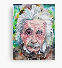 Lienzo metálico ALBERT EINSTEIN - retrato de acuarela.13