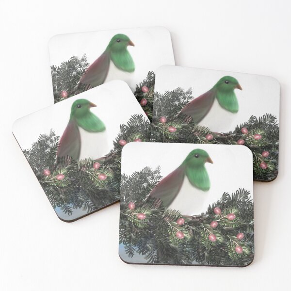 Item preview, kereru in totara branch designed and sold by JoKoNz.