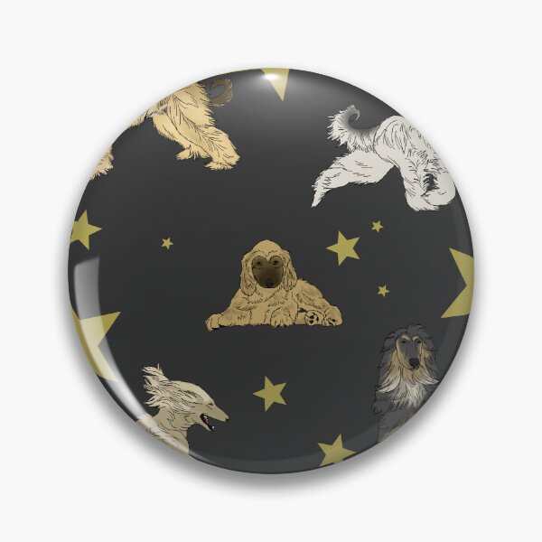 Item preview, Afghan Hounds Stars Black designed and sold by Ashley Gagnon.