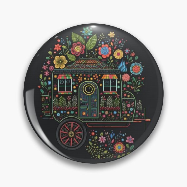 Item preview, Tiny House on Wheels Covered in Flowers designed and sold by kansaikate.