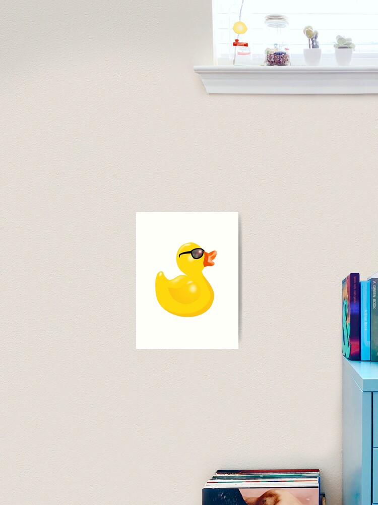 Gummiente mit Sonnenbrille, Gummiente, Gelb, Ente, Badeente. | Fotodruck Gummiente mit Sonnenbrille, Gummiente, Gelb, Ente, Badeente. | Fotodruck