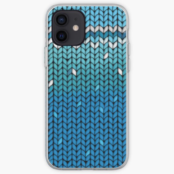 Aquamarine Knit iPhone Soft Case