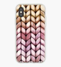 Chunky Raspberry Caramel Knit iPhone Case