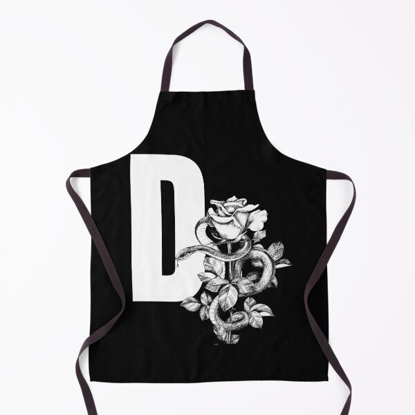 Item preview, D Botanical Monogram. Peony snake floral letter designed and sold by Emotionsy.