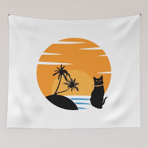 Item preview, Cat looking at sunset t-shirt designed and sold by SenhajiWorld.